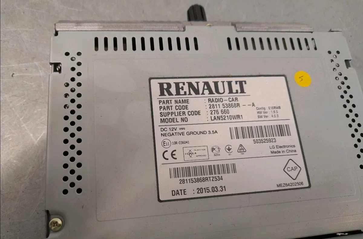 Autoradio Renault CLIO IV (BH_) 1.2 16v (2012) occasion