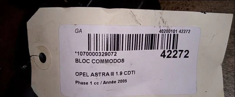 Bloc commodos Opel ASTRA H (A04) 1.9 cdti 16v (l48) (2004-2010) occasion