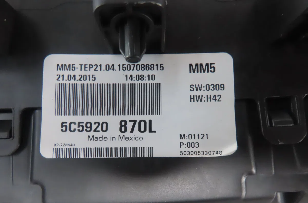 Bloc compteurs Volkswagen BEETLE (5C1, 5C2) 1.2 tsi 16v (2014-2019) occasion