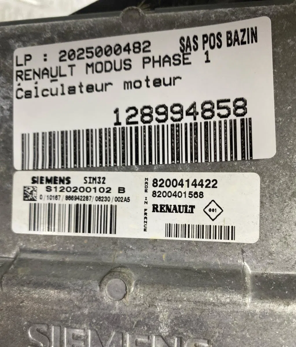 Calculateur moteur RENAULT MODUS PHASE 1 occasion