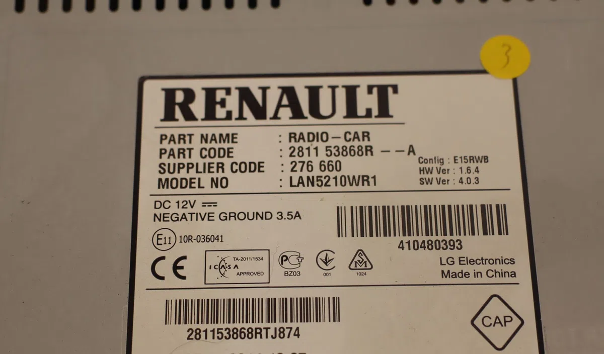 Commande autoradio Renault CLIO IV (BH_) 1.2 tce 120 (bhm0) (2013) occasion — photo 2