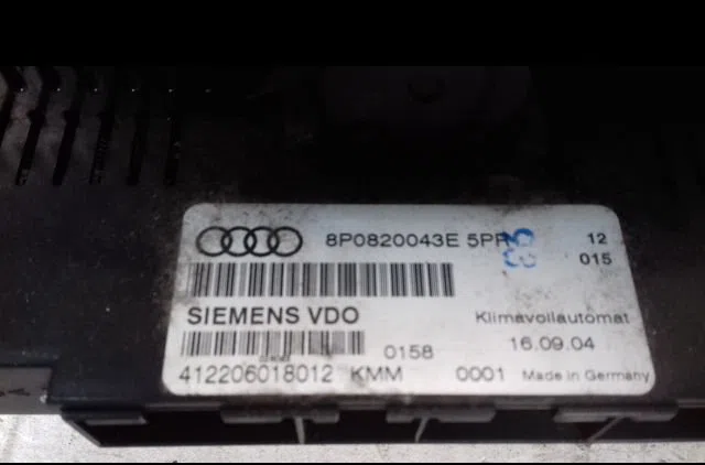 Commande de chauffage Audi A3 Sportback (8PA) 2.0 tdi 16v (2004-2013) 5 portes occasion — photo 3