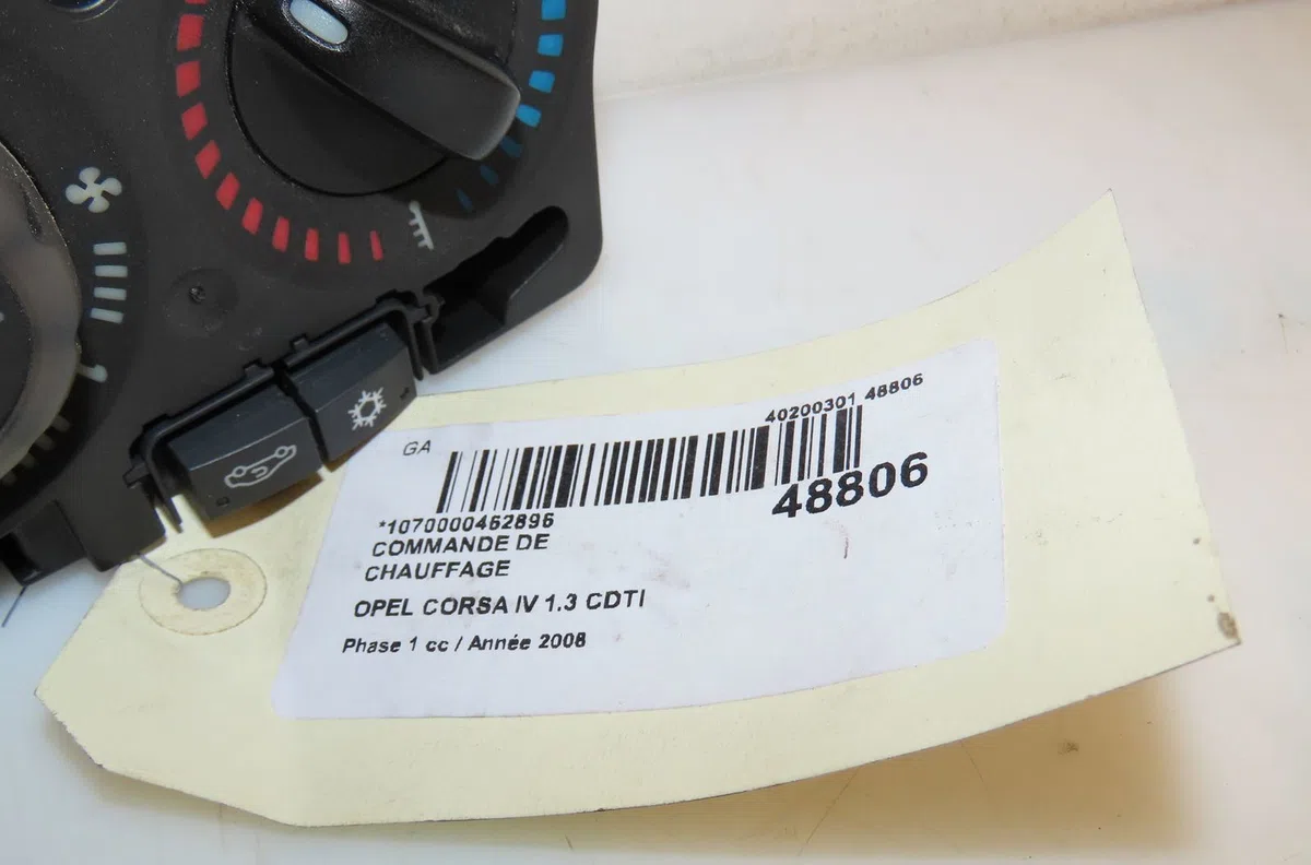 Commande de chauffage Opel CORSA D (S07) 1.3 cdti (l08, l68) (2006-2014) 3 portes occasion — photo 4