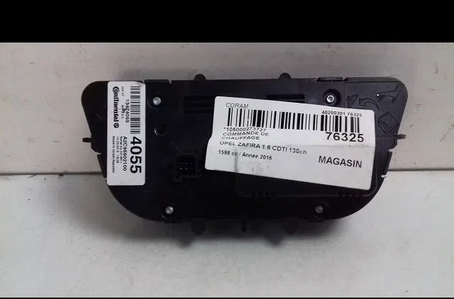 Commande de chauffage Opel ZAFIRA TOURER C (P12) 1.6 cdti (75) (2013) occasion — photo 2