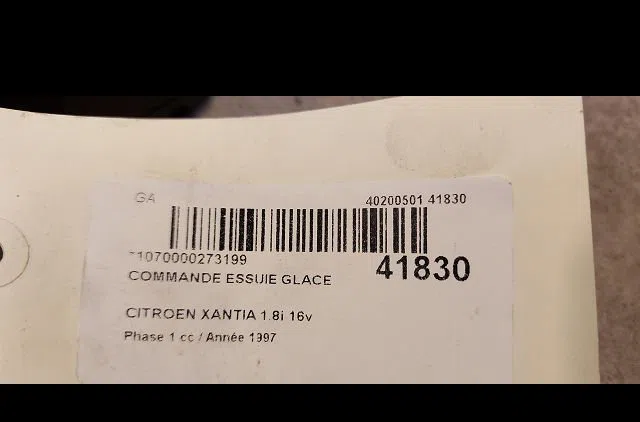Commande essuie glace Citroen XANTIA (X1_, X2_) 1.8 i 16v (1995-2001) occasion — photo 3