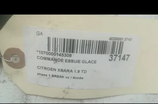Commande essuie glace Citroen XSARA Break (N2) 1.9 td (1997-2000) occasion — photo 3