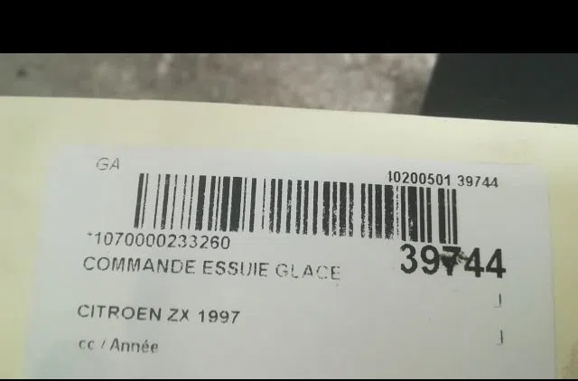 Commande essuie glace Citroen ZX (N2) 2.0 i (1992-1997) occasion — photo 3