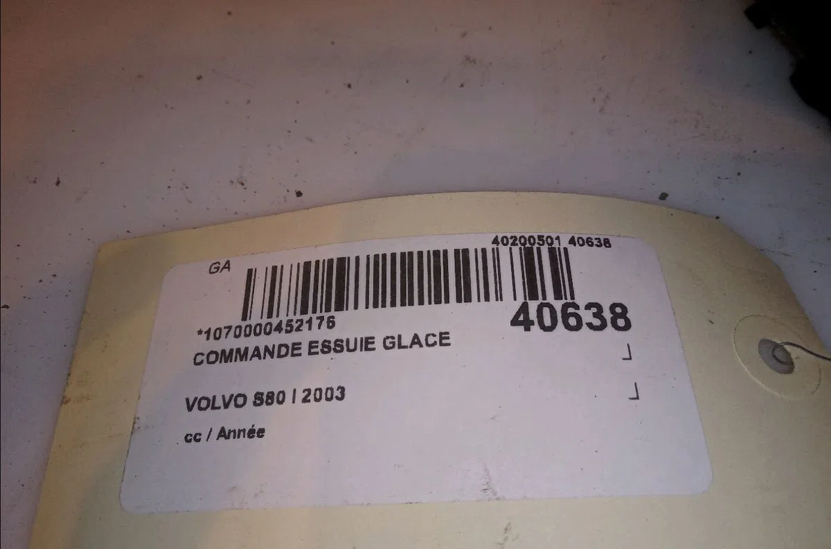 Commande essuie glace Volvo S80 I (184) D5 (2001-2006) occasion — photo 4