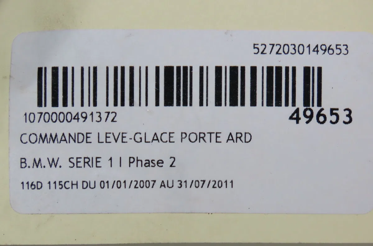Commande leve-glace porte arrière droite Bmw 1 (E87) 116 d (2009-2011) occasion — photo 4