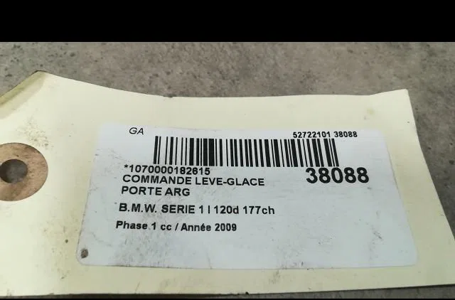 Commande leve-glace porte arrière gauche Bmw 1 (E87) 120 d (2004-2011) occasion — photo 3