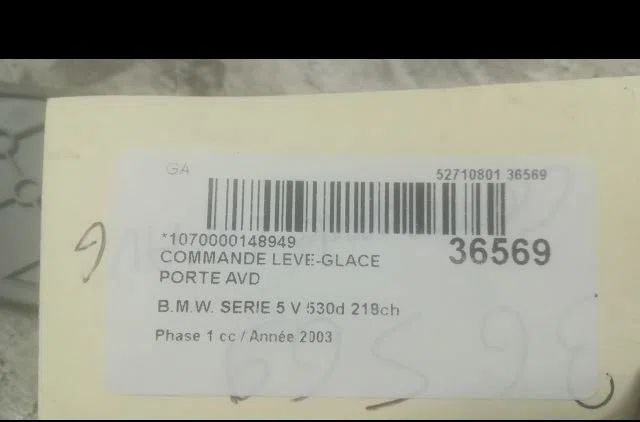 Commande lève-glace porte avant droite Bmw 5 (E60) 530 d (2002-2005) occasion — photo 3