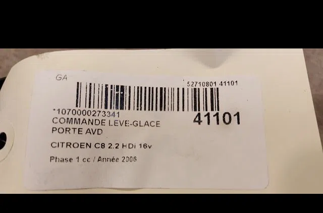 Commande lève-glace porte avant droite Citroen C8 (EA_, EB_) 2.2 hdi (2002) occasion — photo 3