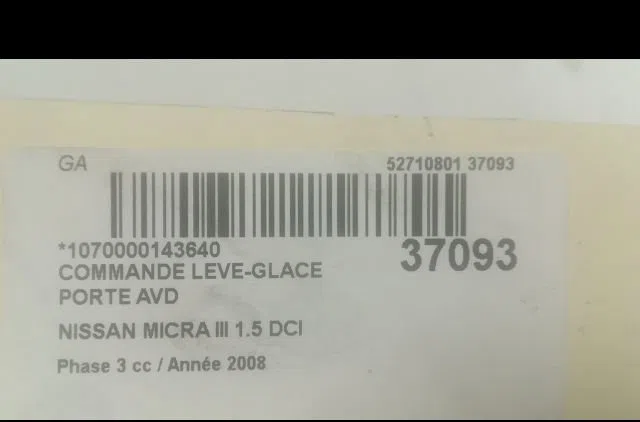 Commande lève-glace porte avant droite NISSAN MICRA III 2008 occasion — photo 3