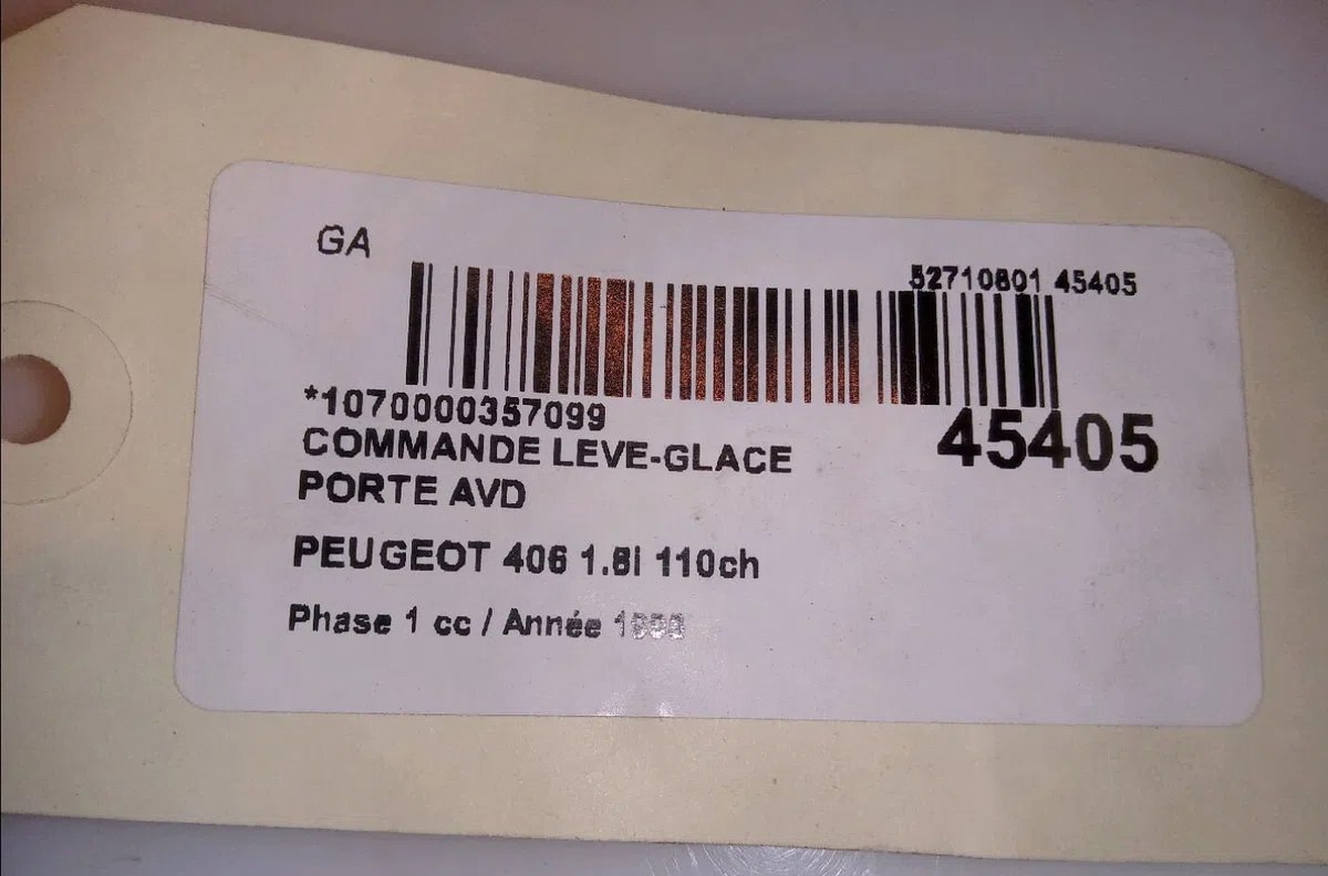 Commande lève-glace porte avant droite Peugeot 406 (8B) 1.8 16v (1995-2000) occasion — photo 3