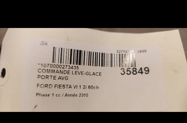 Commande lève-glace porte avant gauche FORD FIESTA VI 2010 occasion — photo 3