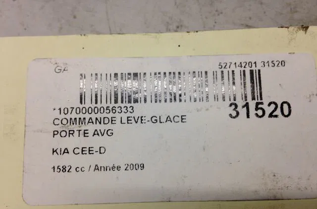 Commande lève-glace porte avant gauche KIA CEE D II 2009 occasion — photo 3