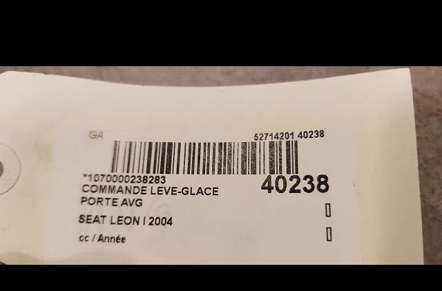 Commande lève-glace porte avant gauche SEAT LEON I 2004 occasion — photo 3