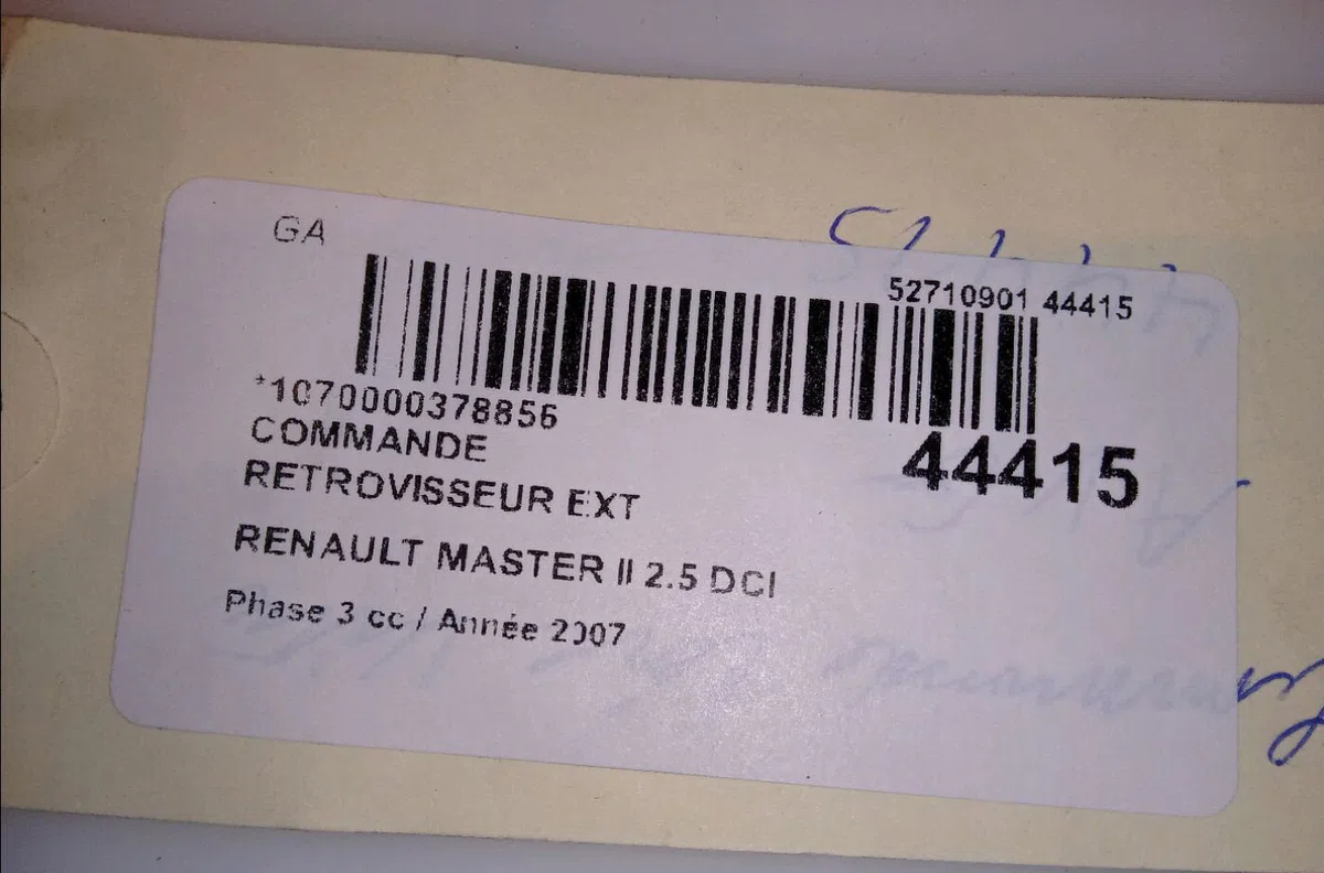Commande rétroviseurs extérieures électriques Renault MASTER II Camionnette (FD) 2.5 dci (2006-2010) occasion — photo 4