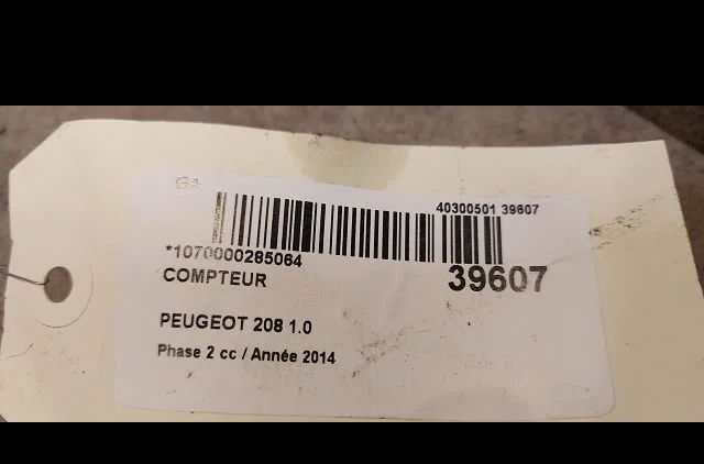 Compteur Peugeot 208 I (CA_, CC_) 1.0 (2012) occasion — photo 3