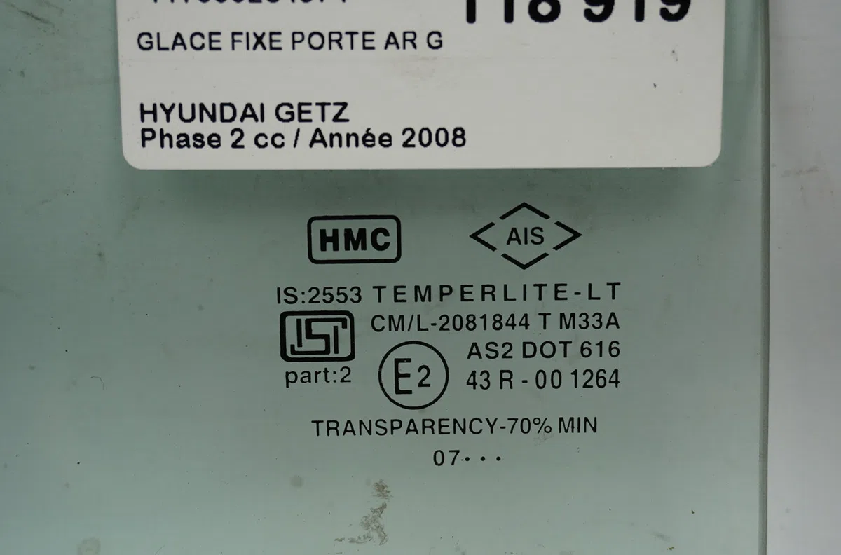 Glace fixe porte ar g Hyundai GETZ (TB) 1.6 (2002-2005) occasion