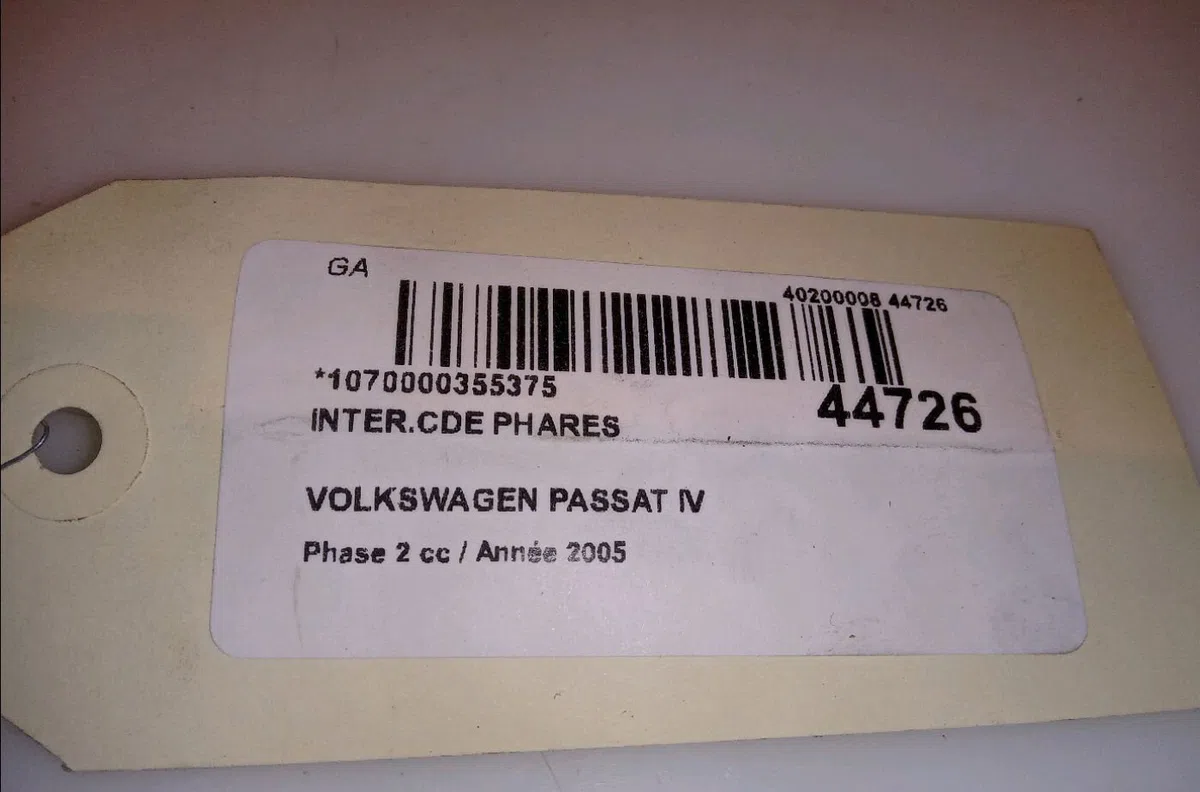 Interrupteur commande de phares Volkswagen PASSAT B5.5 (3B3) 1.9 tdi (2000-2005) occasion