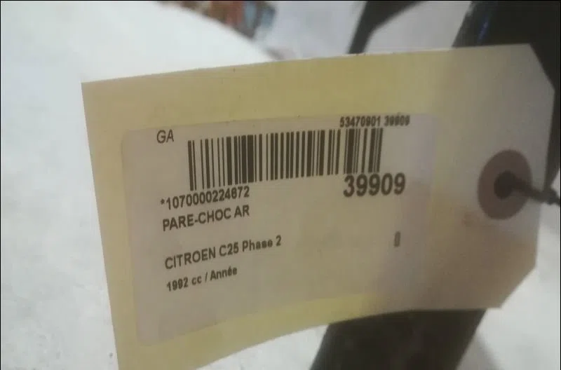 Pare-choc arrière Citroen C25 Camionnette (280_, 290_) 2.5 d (1981-1994) occasion