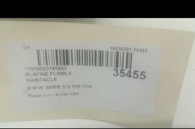 Platine fusible habitacle Bmw 5 (E39) 525 tds (1996-2003) occasion
